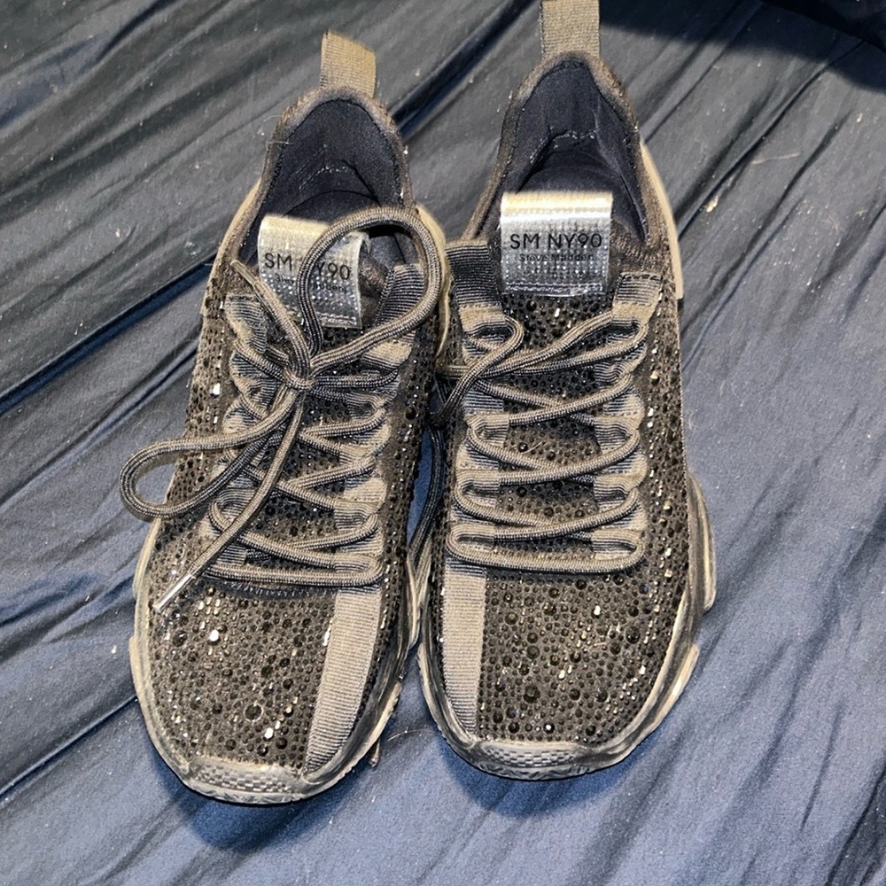 Steve Madden Maxima Black Rhinestones